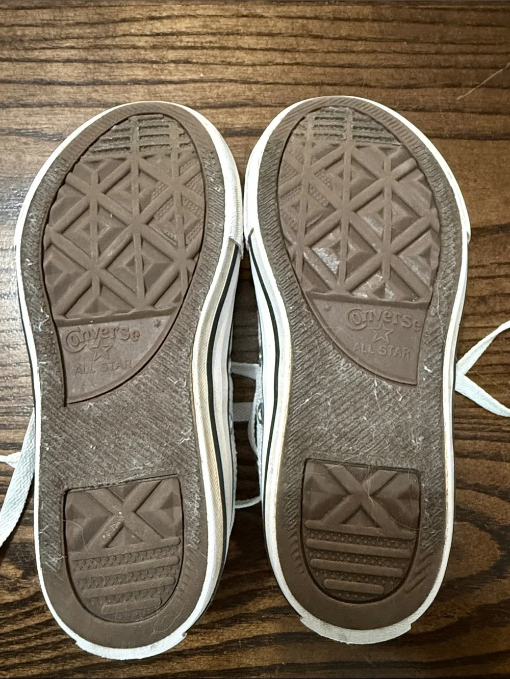 Converse Kids Low Top Sneakers - White and Light Gray